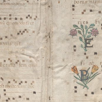 Vue générale de la première page de l'antiphonaire