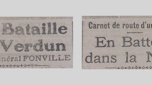 Unes de journal : « La bataille de Verdun par le général Fonville. Carnet de route d'un artilleur : en batterie dans la neige. »