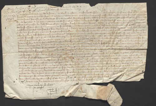 Lettre du roi Charles VI, datée du 20 mai 1387