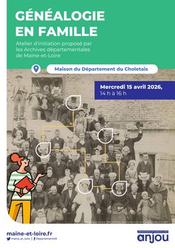 Atelier de généalogie à la Maison du Département du Choletais - 15 avril 2026