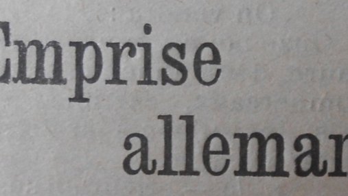 Une de journal : « L'Emprise allemande. »