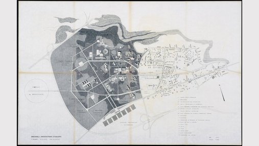 Plan d'ensemble de l'université d'Angers, mai 1970.