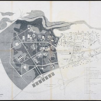 Plan d'ensemble de l'université d'Angers, mai 1970.
