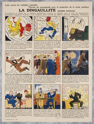 Affiche de propagande « La Dingaullite (maladie honteuse) »