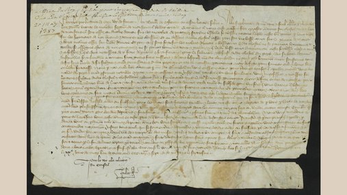 Lettre du roi Charles VI, datée du 20 mai 1387