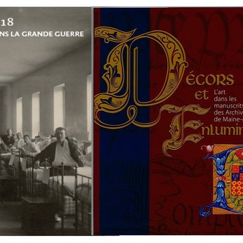 Couvertures de plusieurs publications en vente des Archives départementales