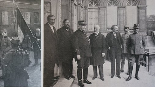 Photo du prince régent de Serbie et photo du général Cadorna
