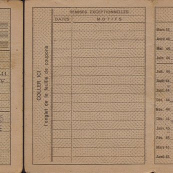 Carte d'alimentation d'un habitant de Champigné