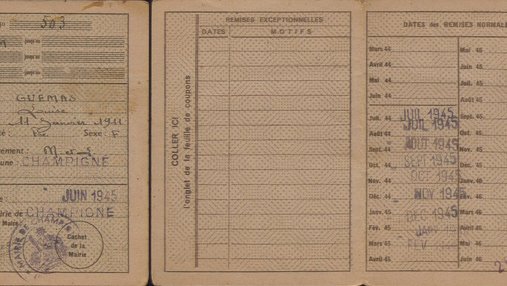 Carte d'alimentation d'un habitant de Champigné