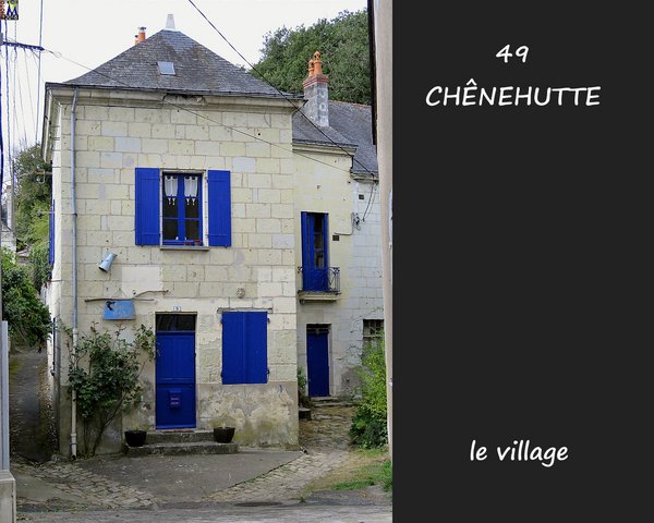 Maison dans le village de Chênehutte, commune de Gennes-Val-de-Loire, 2018.
