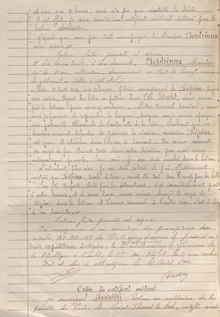 Procès-verbal de la brigade de gendarmerie de Montjean sur le décès d’Auguste Lépine, 13 août 1944