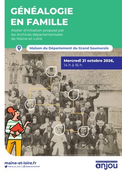 Atelier de généalogie à la Maison du Département du Grand Saumurois - 21 octobre 2026