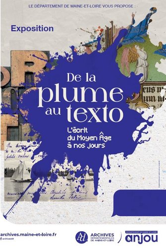 Affiche de l'exposition "De la plume au texto"