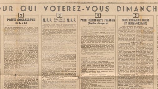 Extrait du Courrier de l’Ouest, 27 avril 1945. 