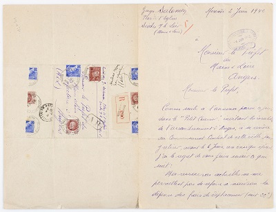 Lettre de Georges Salomon protestant contre le port de l’étoile jaune, 3 juin 1942.