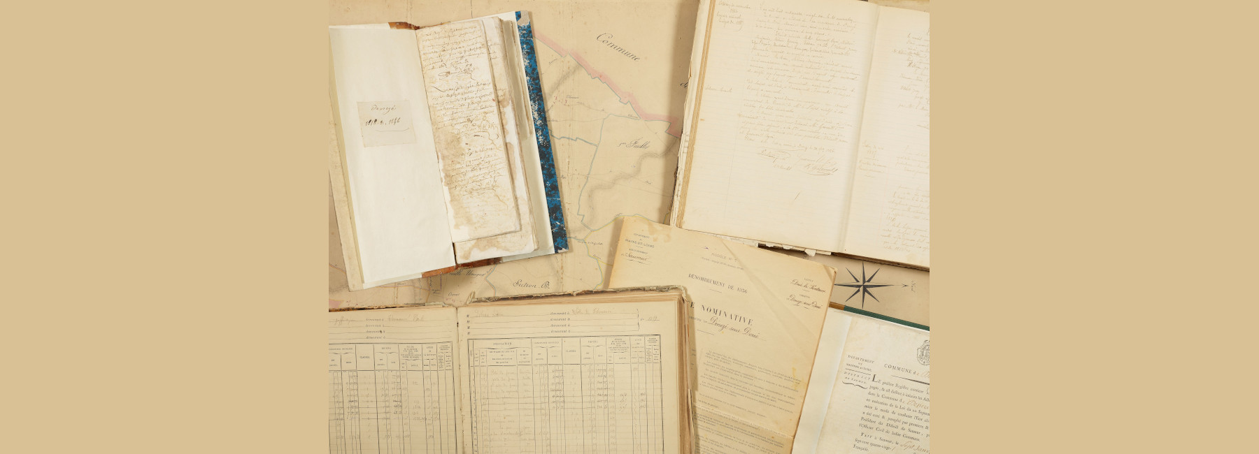 Exemples d'archives indiquées dans le procès-verbal de récolement : commune de Dénezé-sous-le-Lude