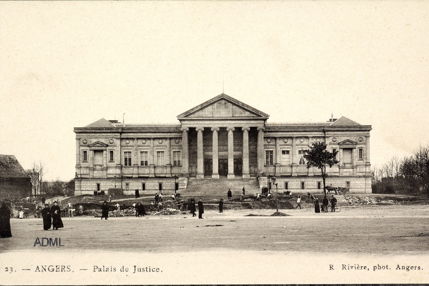Plan du palais de justice d’Angers, 27 juin 1863.