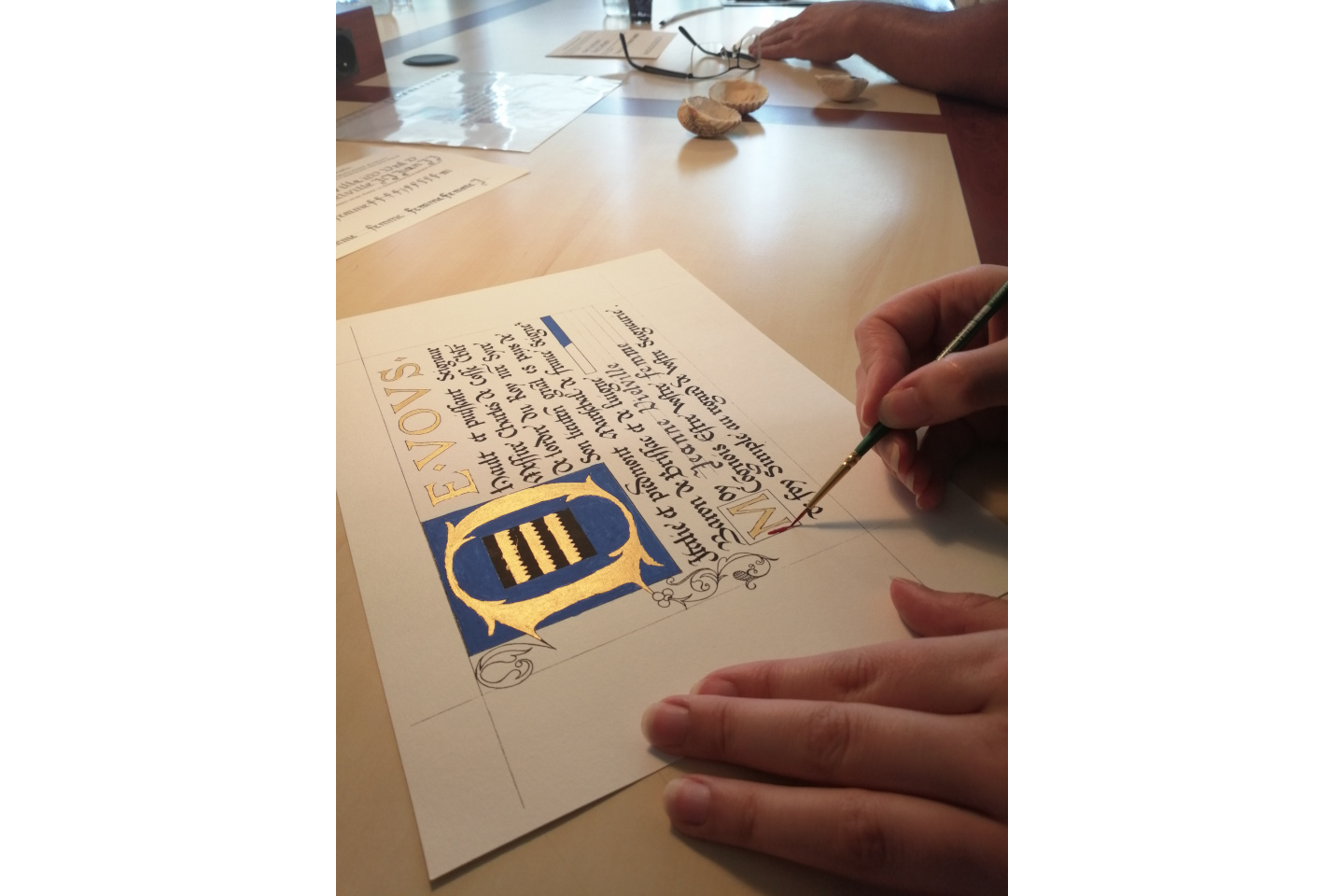 Atelier de calligraphie et d'enluminure, 2019