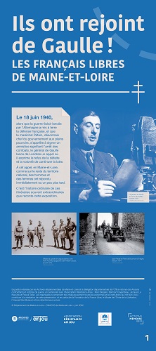 Panneau de l'exposition Ils ont rejoint De Gaulle 