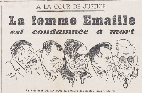 Procès d’Hélène Fresneau, épouse Emaille, devant la cour de justice d’Angers, à travers la presse locale, extraits du « Courrier de l’Ouest », février 1947