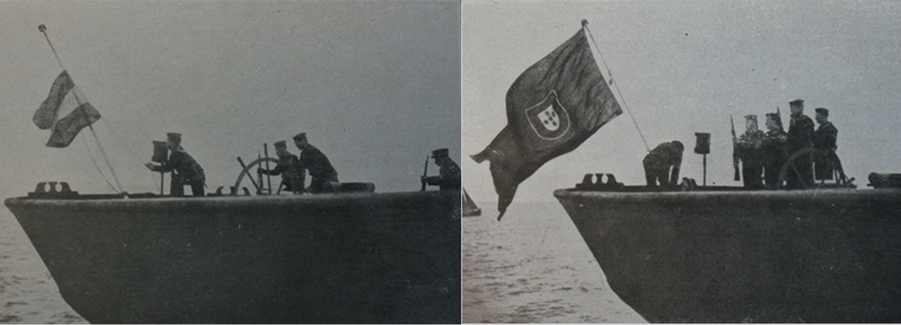 Photo d'un bateau allemand saisi.