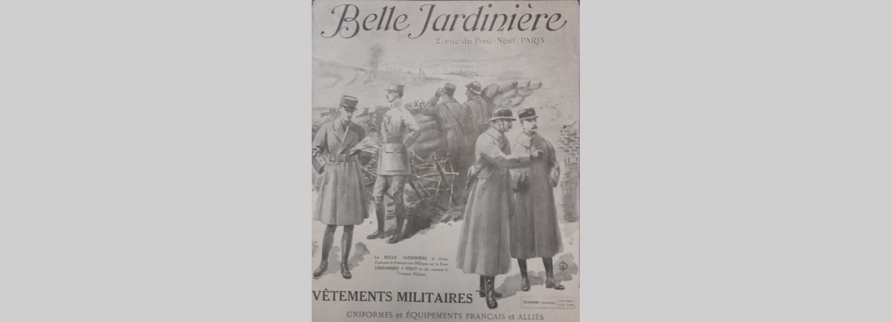 Illustrations représentant des hommes en tenues militaires diverses.