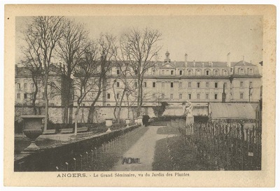 Carte postale du grand séminaire de Saint-Serge à Angers, vu du jardin des Plantes, sans nom d’éditeur, début XXe siècle