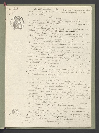 Acte d’obligation dressé par Maître Brossier, notaire à Jallais, 21 avril 1891