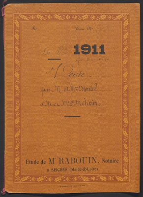 Acte de vente d’immeubles sis à Lézigné par M. et Mme Moutel, dressé par Me Rabouin